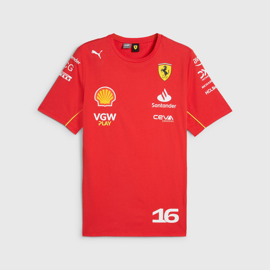 CAMISETA F1 FERRARI 2024 F1 ROJA #16