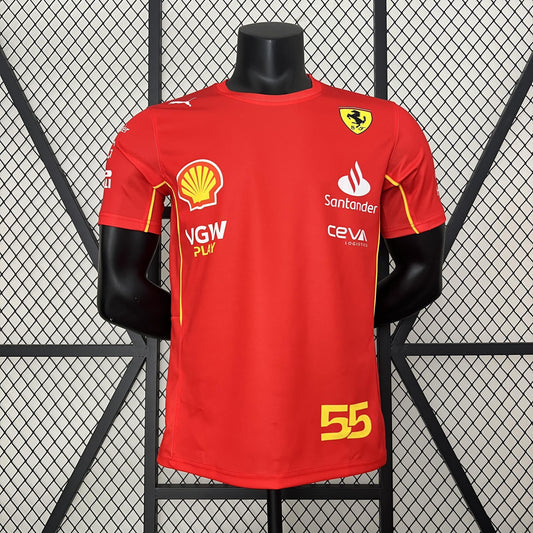 CAMISETA F1 FERRARI 2024 F1 ROJA #55