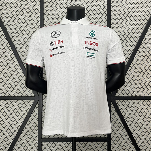 CAMISETA F1 Mercedes 2024 F1 blanca - POLO